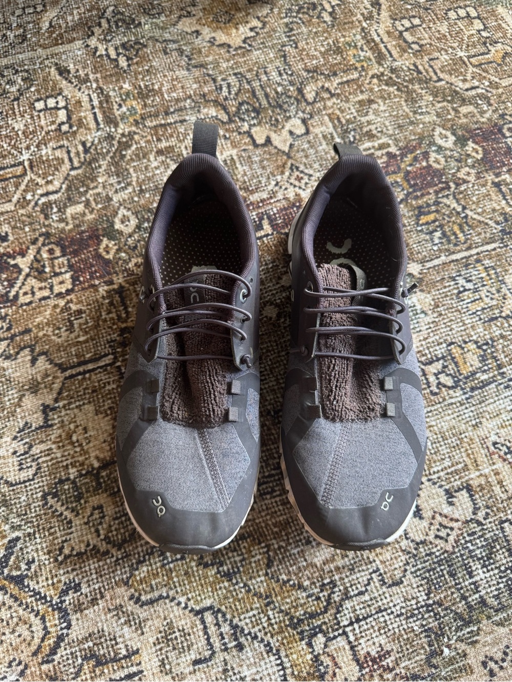On Running Athletic Sneakers in Dark Brown 7.5